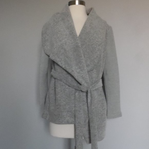 Anthropologie Dolan Northfield Knit Fleece Chevron Open front Sweater Jacket - Picture 4 of 11